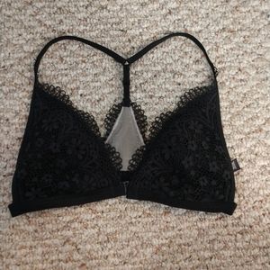 Victoria Secret Black Padded Lace Bralette